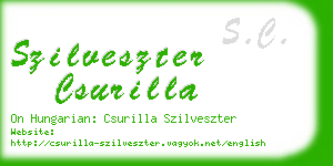 szilveszter csurilla business card